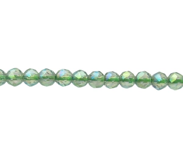 green ab tiny crystal round beads 3mm