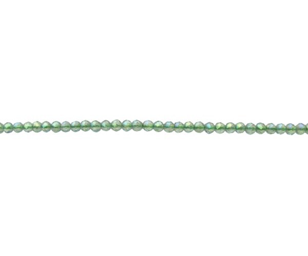 green ab tiny crystal round beads 3mm