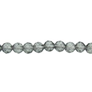 grey tiny crystal round beads 3mm