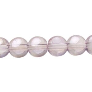 pink ab glass round beads 8mm
