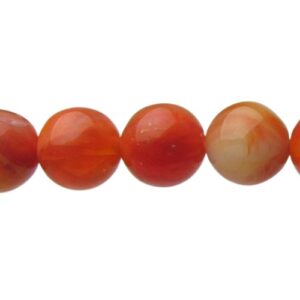 orange agate look glass round beads 8mm