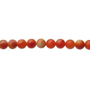 orange agate look glass round beads 8mm