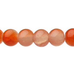 orange glass round beads 8mm australia