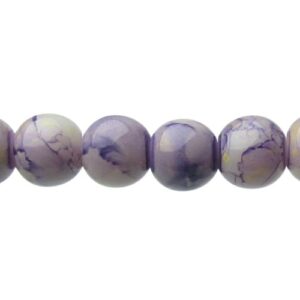 purple marble glass round beads 8mm australia