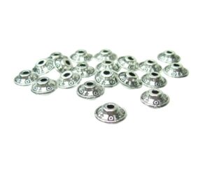 silver saucer spacer beads