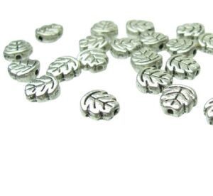 silver leaf spacer beads