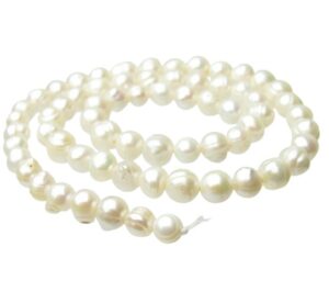 white small potato freshwater pearls 6mm australia natural