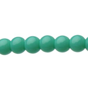 Solid Mint Green Crystal Glass Round Beads – 4mm [strand]