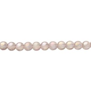 pink ab glass round beads 6mm