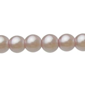pearlised pink glass beads