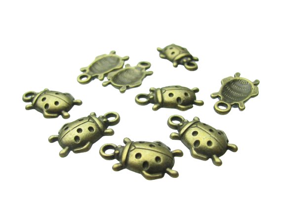 bronze bug charms