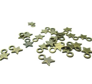 bronze small star charms