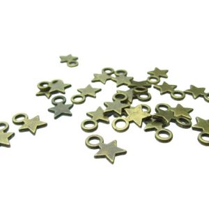 bronze small star charms
