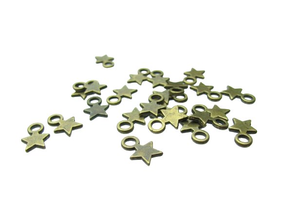 bronze small star charms