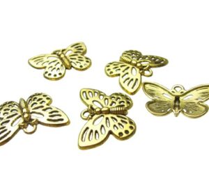 gold butterfly charms