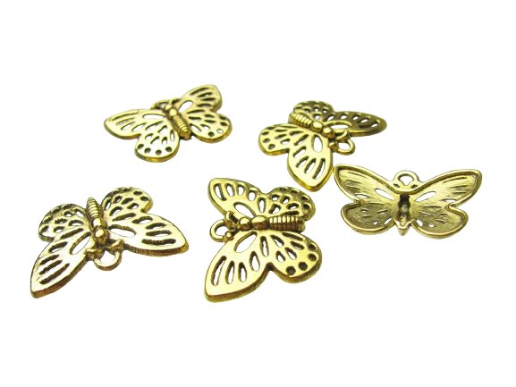 gold butterfly charms