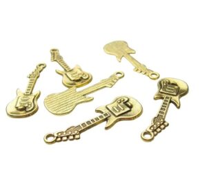 gold guitar charms