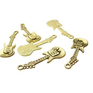 gold guitar charms
