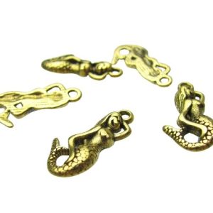 gold mermaid charms