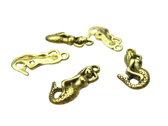 gold mermaid charms