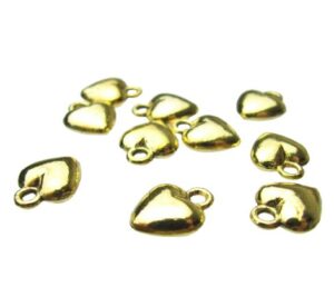 gold heart charms