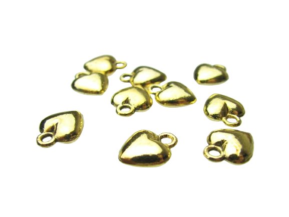 gold heart charms