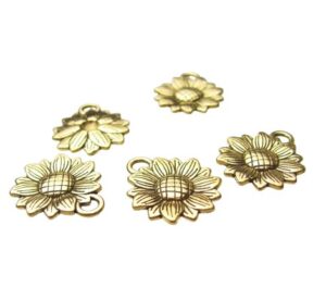 gold sunflower charms australia