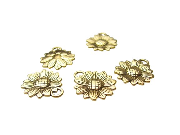 gold sunflower charms australia