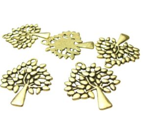 gold tree charms