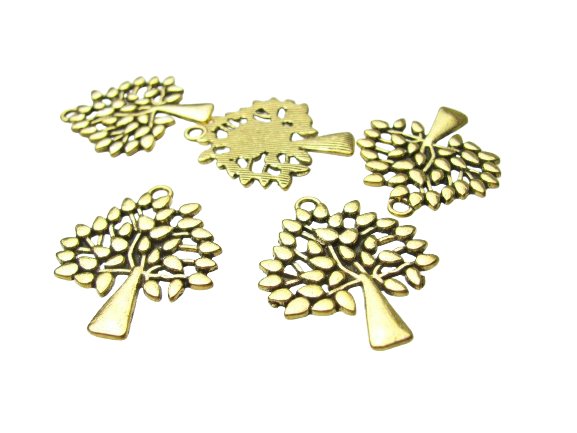 gold tree charms