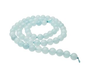 aquamarine gemstone round beads natural crystals 6mm australia