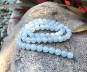 aquamarine gemstone round beads natural crystals 6mm australia