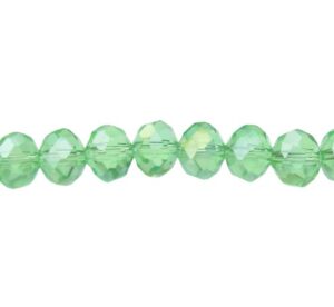 light green ab crystal rondelle beads