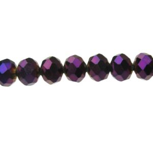 purple crystal rondelle beads