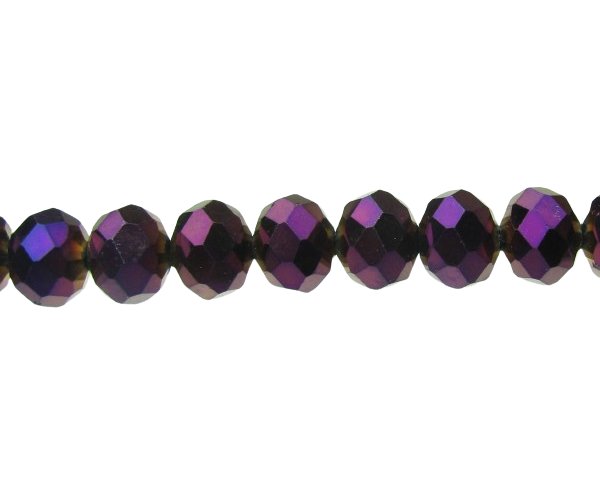 purple crystal rondelle beads