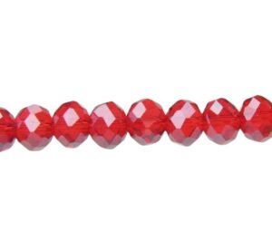 red crystal beads rondelle