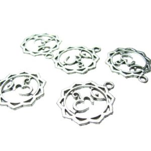 silver chakra charms