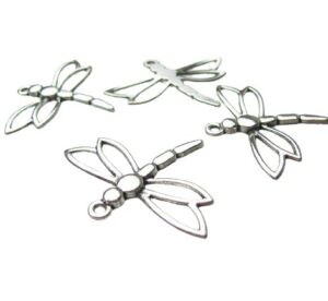 silver dragonfly charms