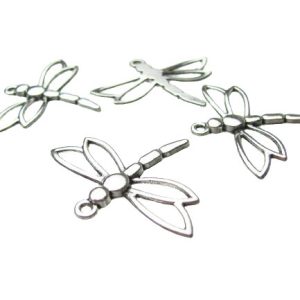 silver dragonfly charms