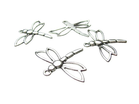 silver dragonfly charms