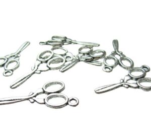 silver scissors charms