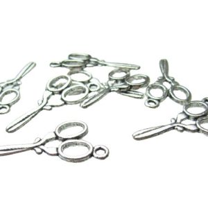 silver scissors charms