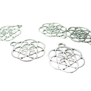 silver seed of life charms