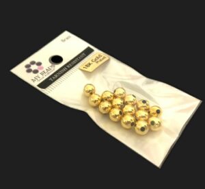 tarnish resistant 6mm round 18k gold plated beads australia