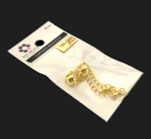tarnish resistant 18k gold plated findings extension chain and lobster clasp set