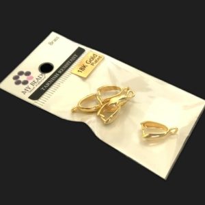 non tarnish findings 18k gold for beading and jewellery making pinch bails