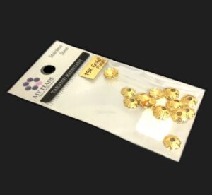 tarnish resistant 18k gold stainless steel bead caps