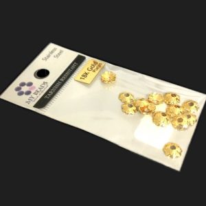 tarnish resistant 18k gold stainless steel bead caps