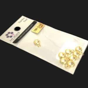 tarnish resistant 18k gold plated stainless steel findings bail beads