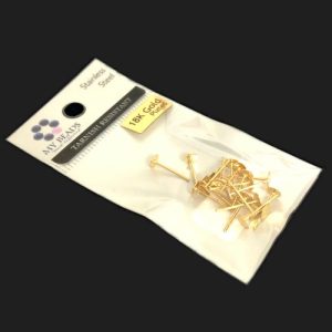 tarnish resistant 18k gold stainless steel stud earrings